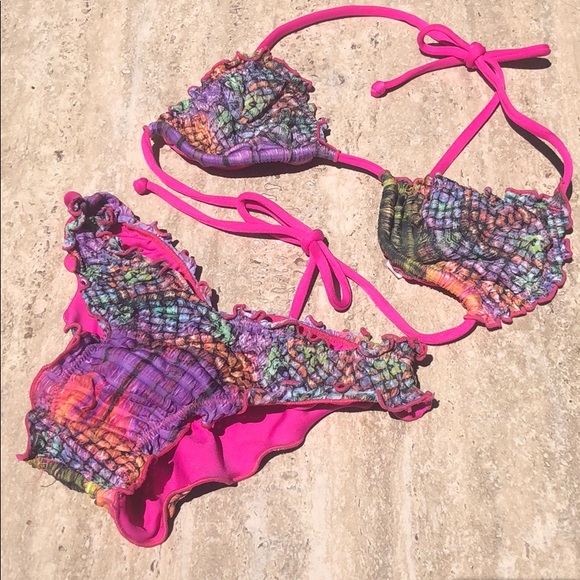 Other - Colorful Boho Teeny Bikini size xs fits like a xxs